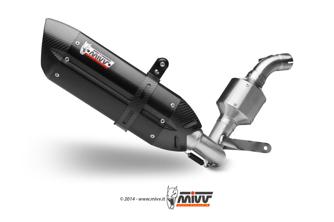 SCARICO COMPLETO IN ACCIAIO INOX NERO MIVV SUONO KTM 125 DUKE 2011 - 2016