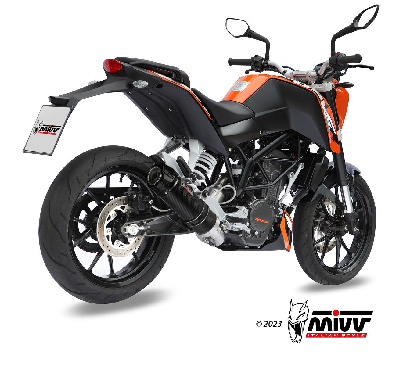 SCARICO COMPLETO IN CARBONIO MIVV GP KTM 125 DUKE 2011 - 2016