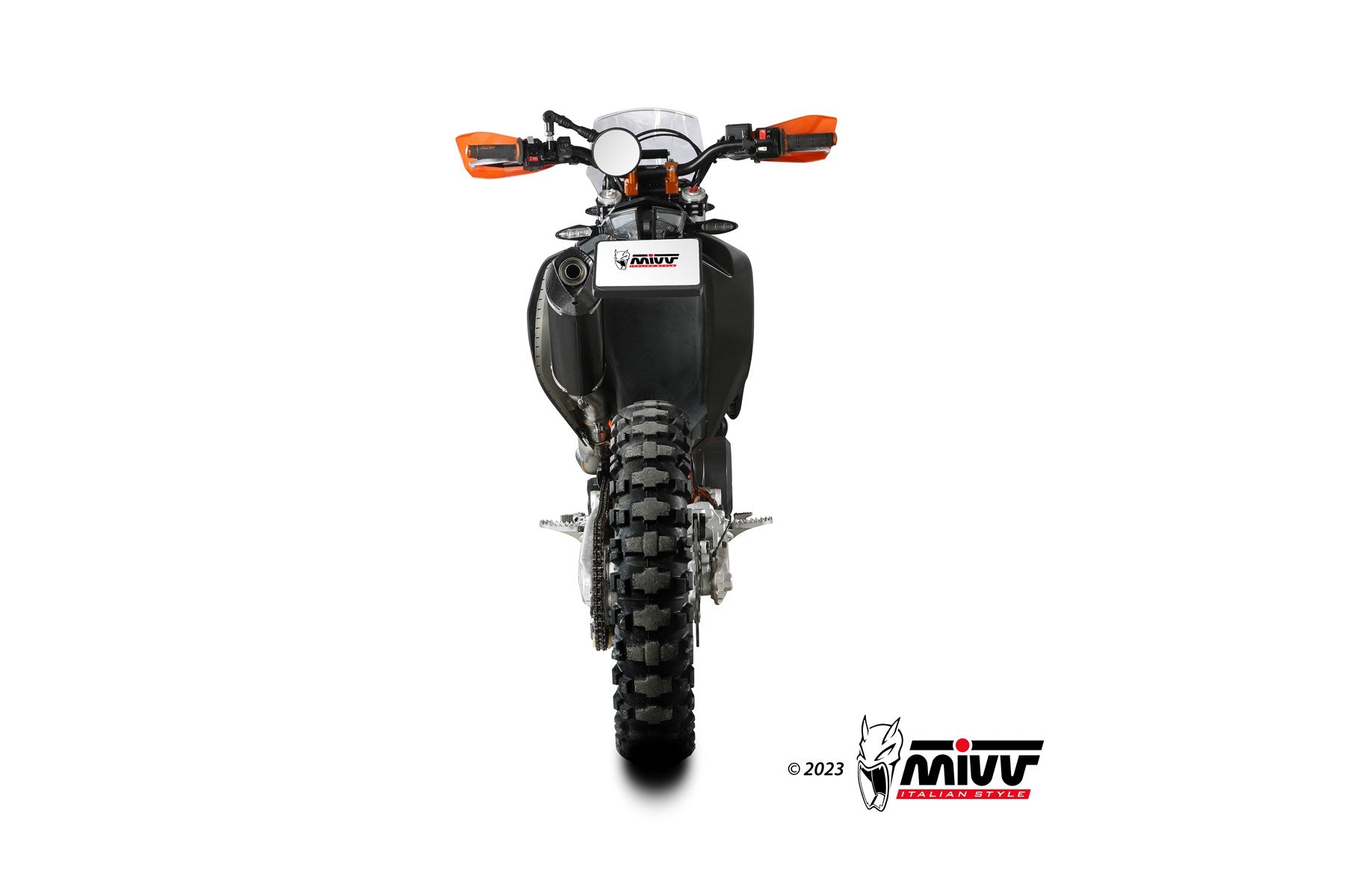 TERMINALE DI SCARICO IN ACCIAIO INOX NERO MIVV STR1 KTM 690 ENDURO R 2021 - 2024