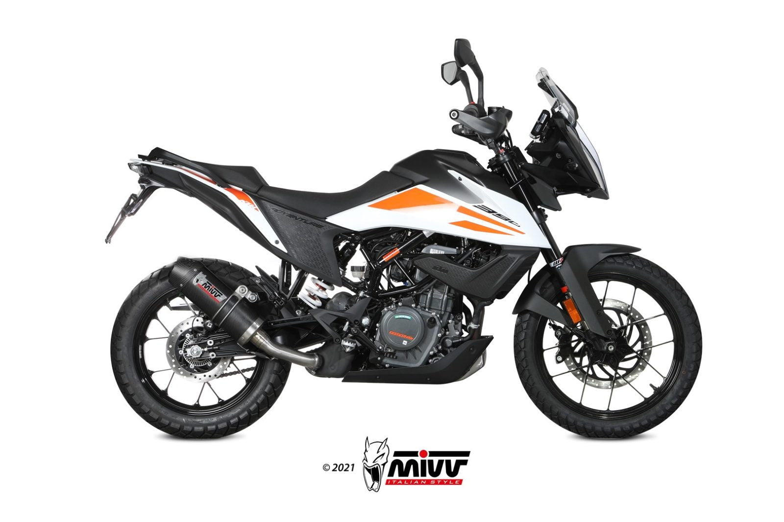 TERMINALE DI SCARICO IN CARBONIO MIVV OVAL KTM 390 ADVENTURE 2020 - 2024