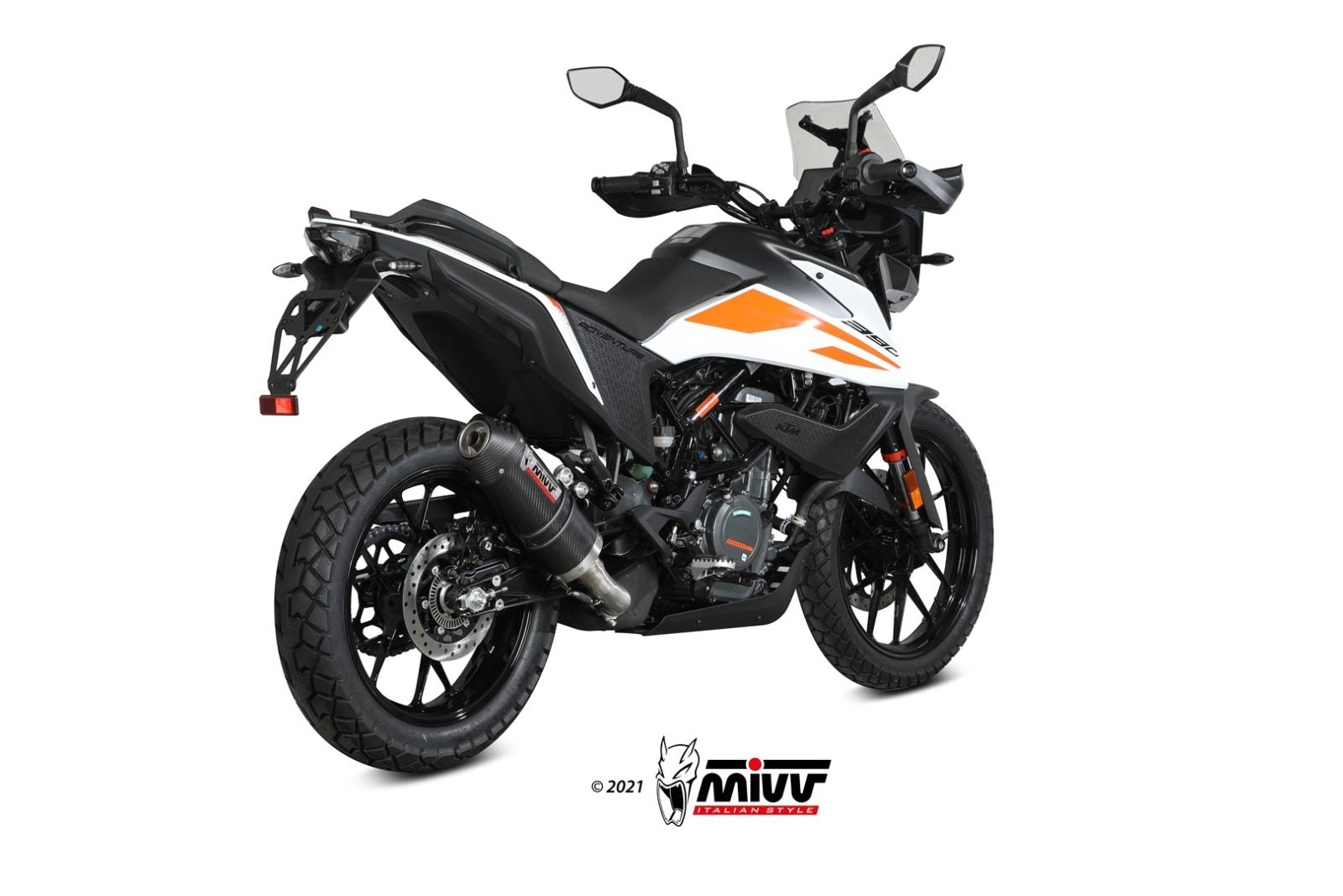 TERMINALE DI SCARICO IN CARBONIO MIVV OVAL KTM 390 ADVENTURE 2020 - 2024