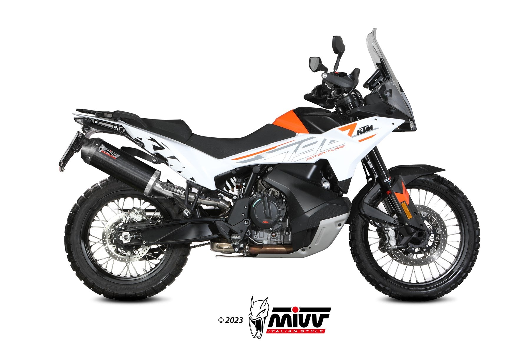 TERMINALE DI SCARICO IN CARBONIO MIVV OVAL KTM 790 ADVENTURE / R 2021 - 2024
