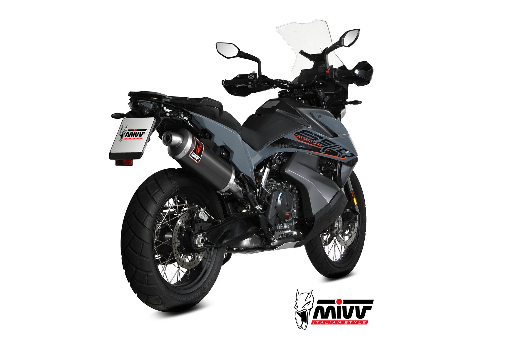 TERMINALE DI SCARICO ACCIAIO INOX NERO MIVV DAKAR KTM 890 ADVENTURE/R 2020-2024
