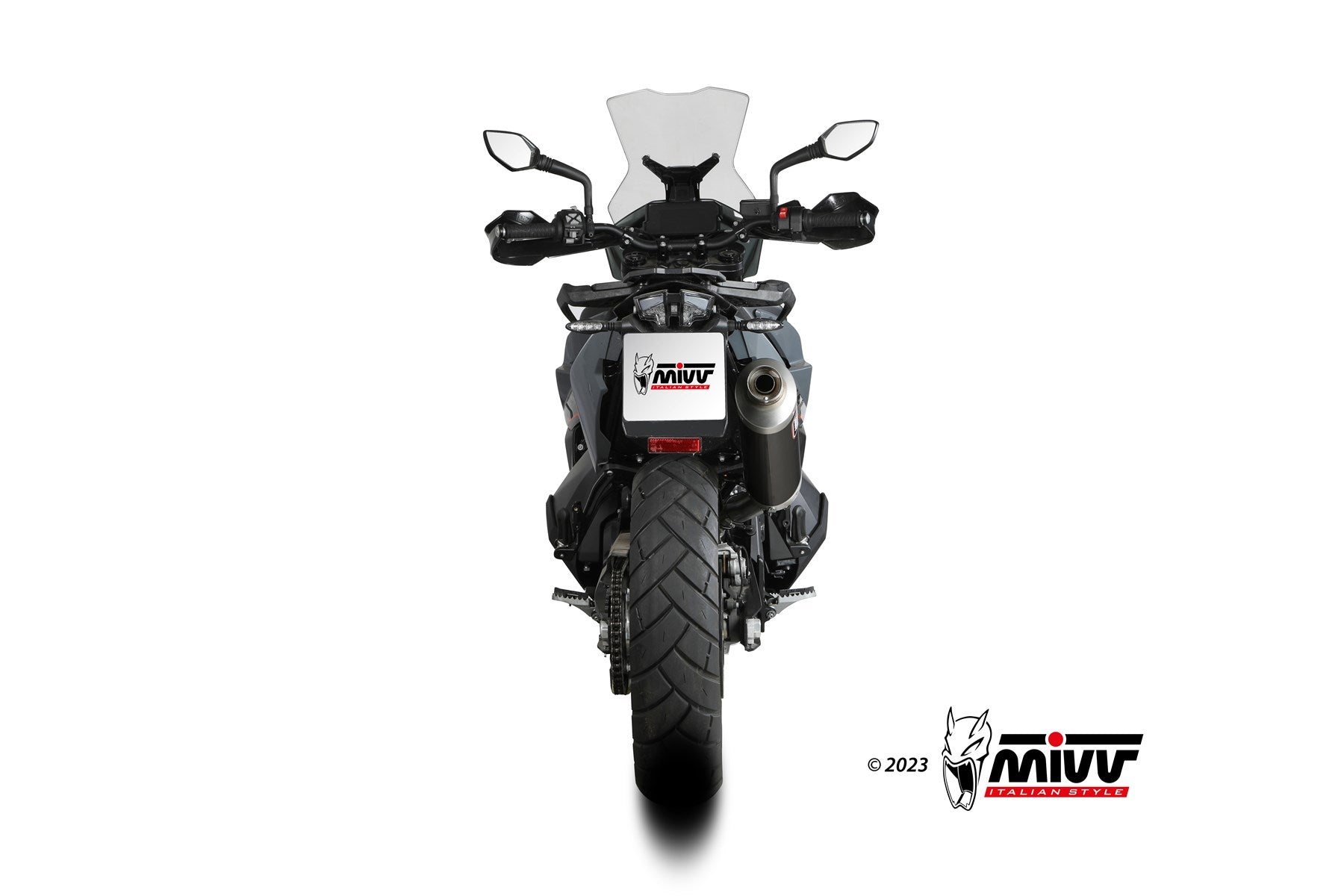TERMINALE DI SCARICO ACCIAIO INOX NERO MIVV DAKAR KTM 890 ADVENTURE/R 2020-2024