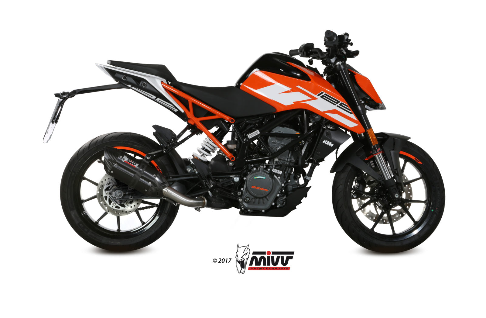 TERMINALE DI SCARICO IN ACCIAIO INOX NERO MIVV SUONO KTM 125 DUKE 2017 - 2020