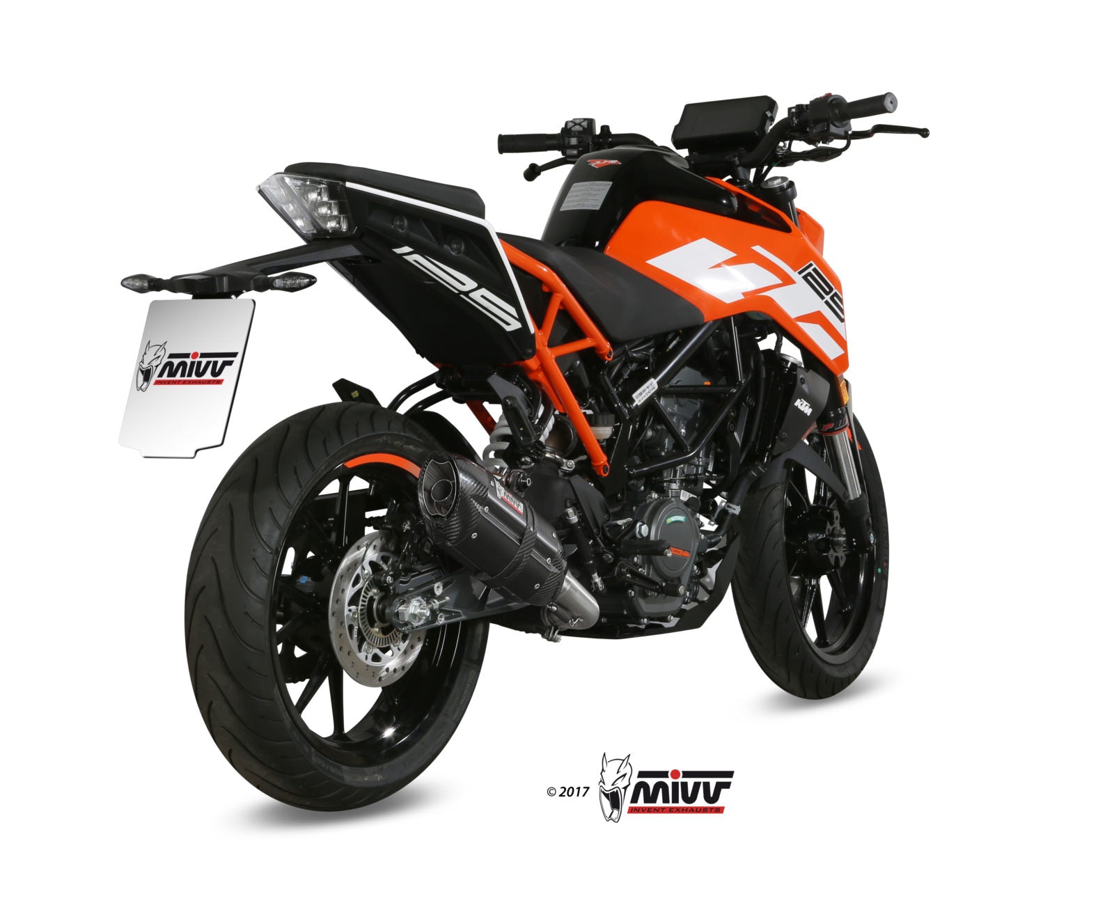 TERMINALE DI SCARICO IN ACCIAIO INOX NERO MIVV SUONO KTM 125 DUKE 2017 - 2020
