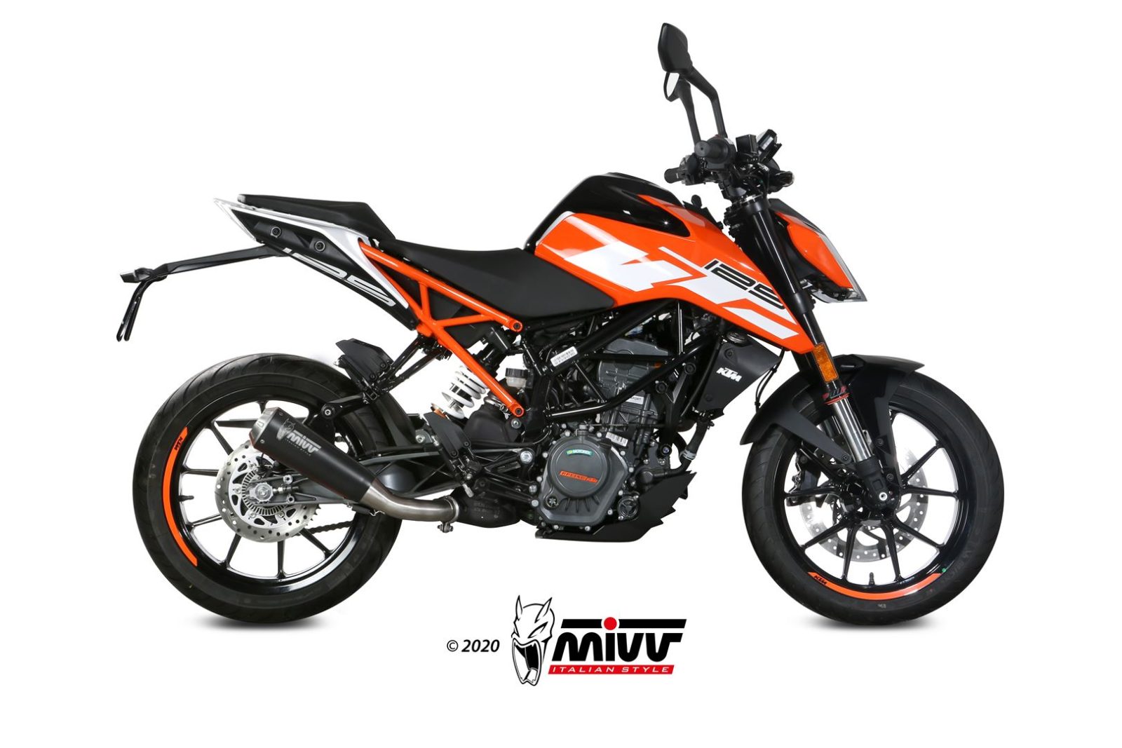TERMINALE DI SCARICO IN ACCIAIO INOX NERO MIVV X-M1 KTM 125 DUKE 2017 - 2020