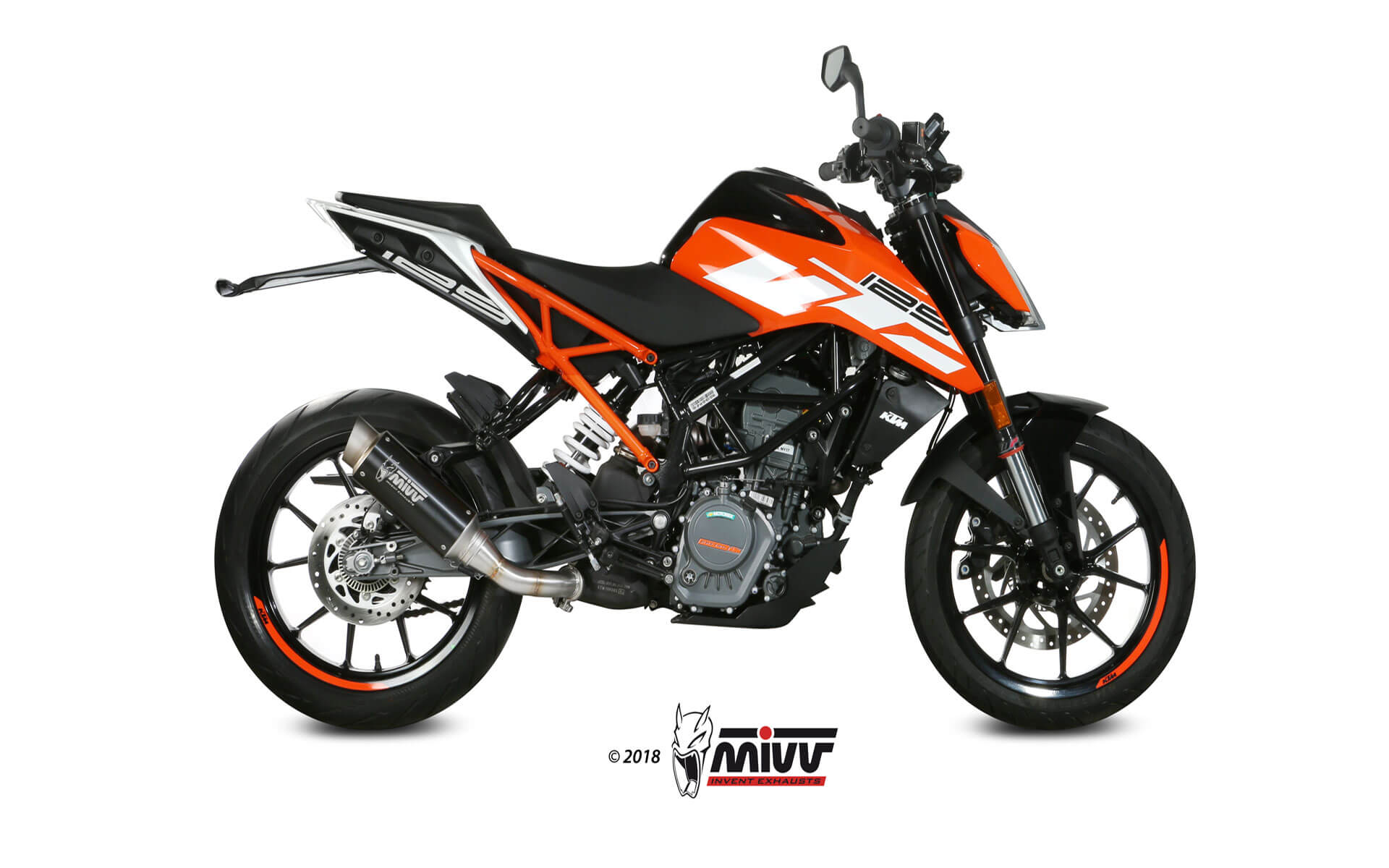 TERMINALE DI SCARICO IN ACCIAIO INOX NERO MIVV GPPRO KTM 125 DUKE 2017 - 2020