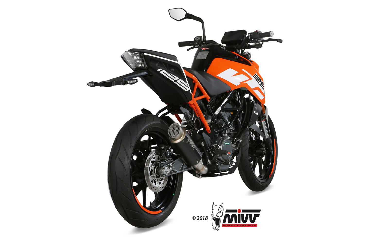TERMINALE DI SCARICO IN ACCIAIO INOX NERO MIVV GPPRO KTM 125 DUKE 2017 - 2020