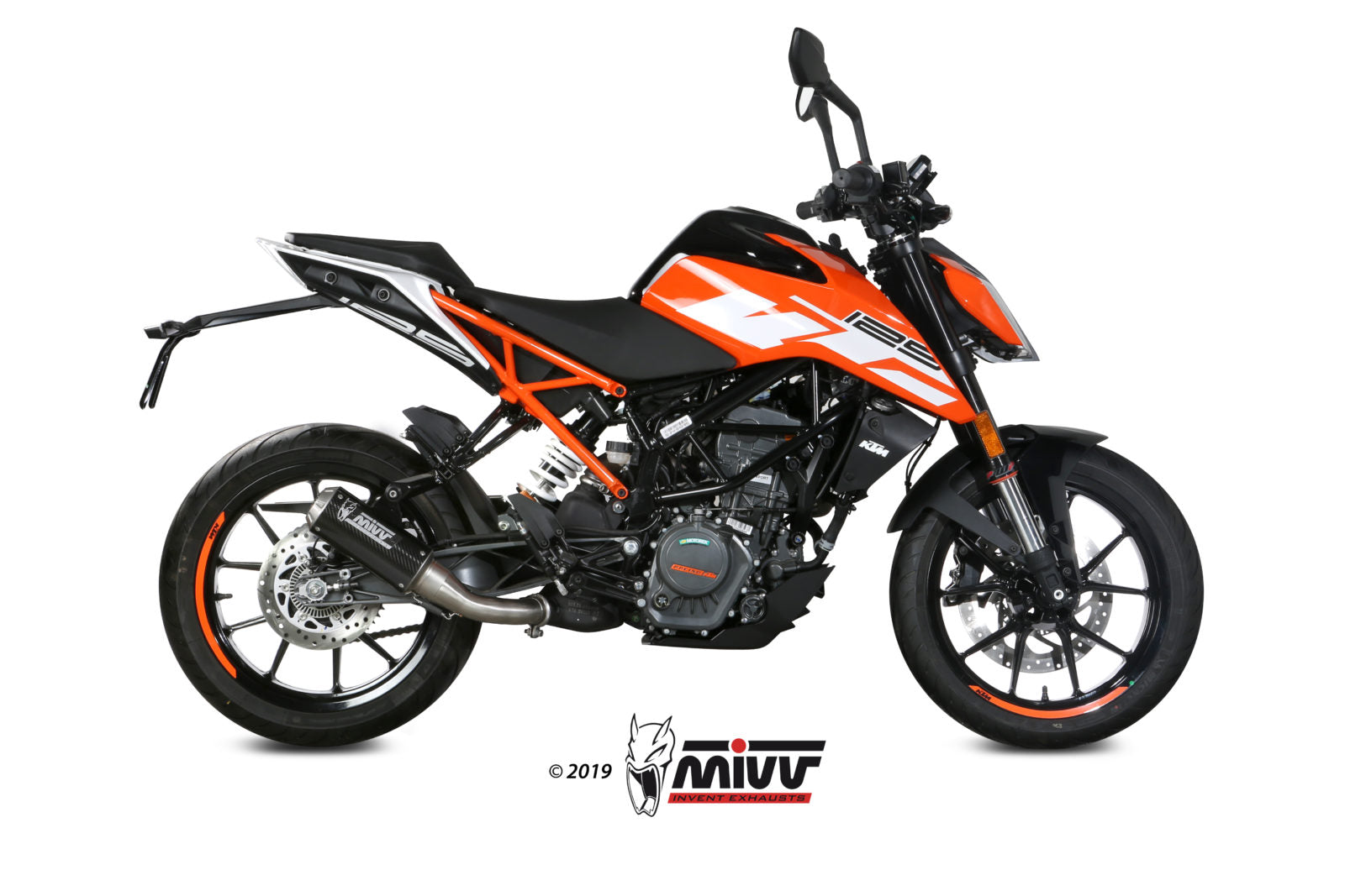 TERMINALE DI SCARICO IN CARBONIO RACING MIVV MK3 KTM 125 DUKE 2017 - 2020