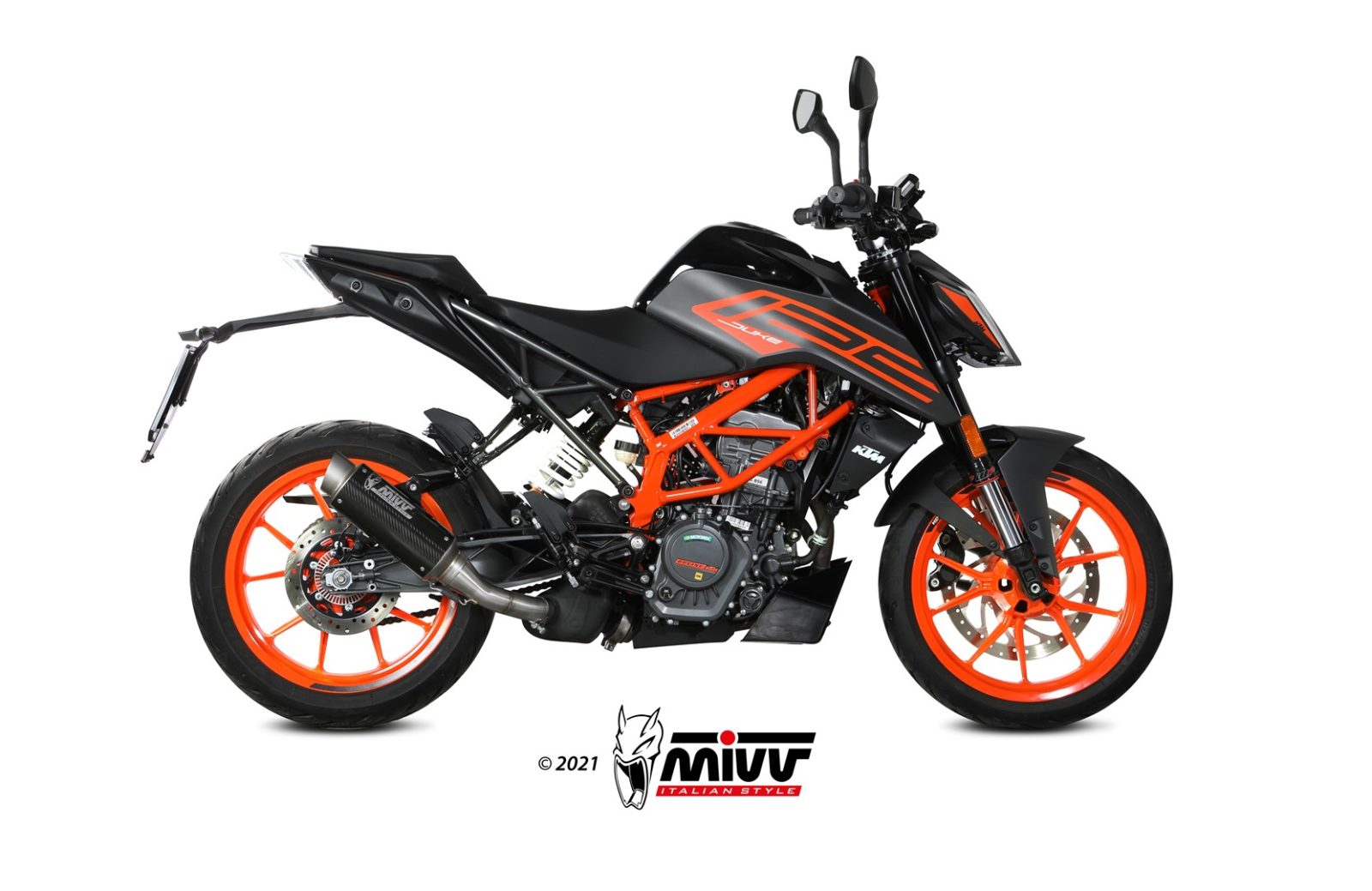TERMINALE DI SCARICO IN CARBONIO MIVV GPPRO KTM 125 DUKE 2021 - 2023