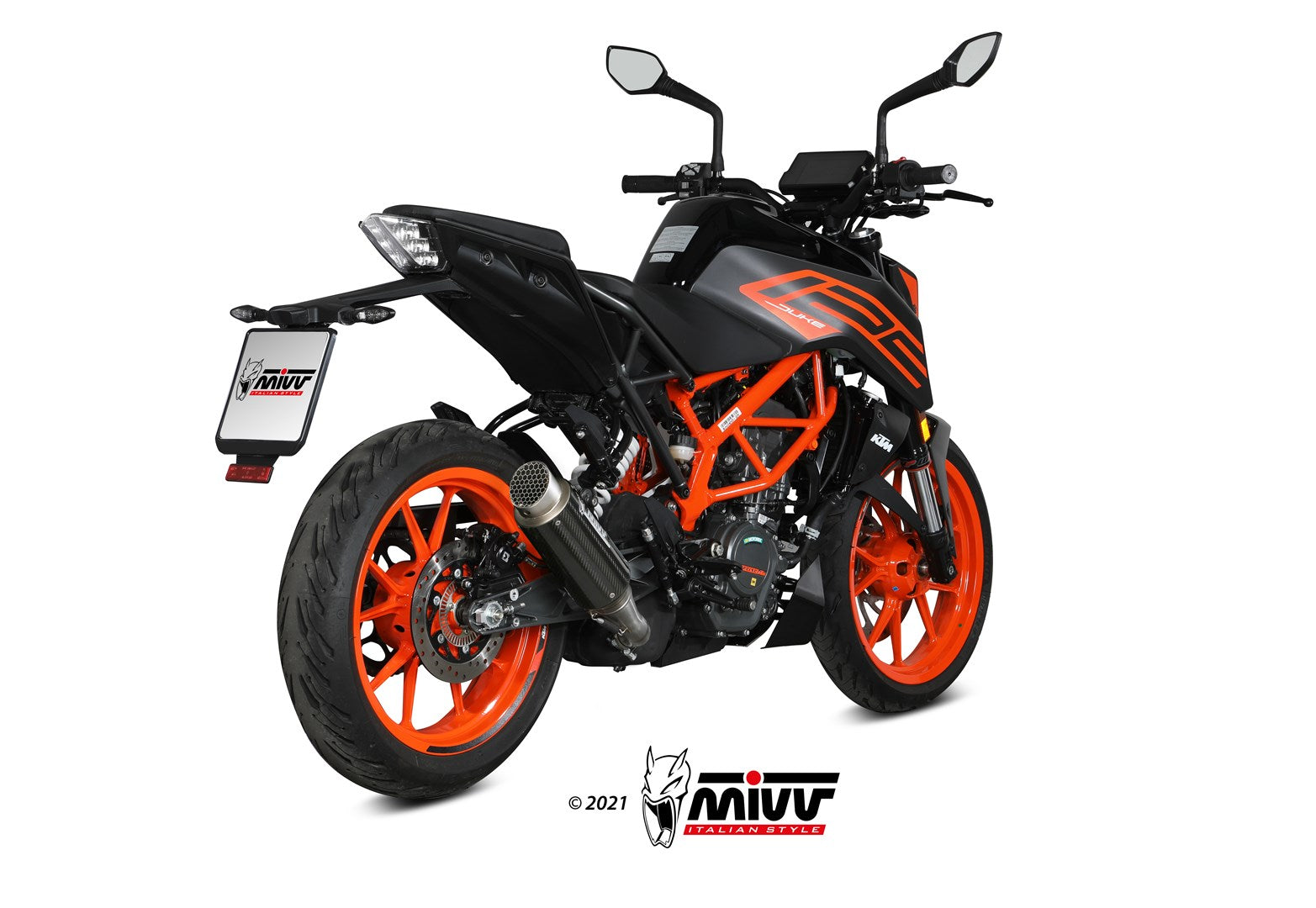 TERMINALE DI SCARICO IN CARBONIO MIVV GPPRO KTM 125 DUKE 2021 - 2023