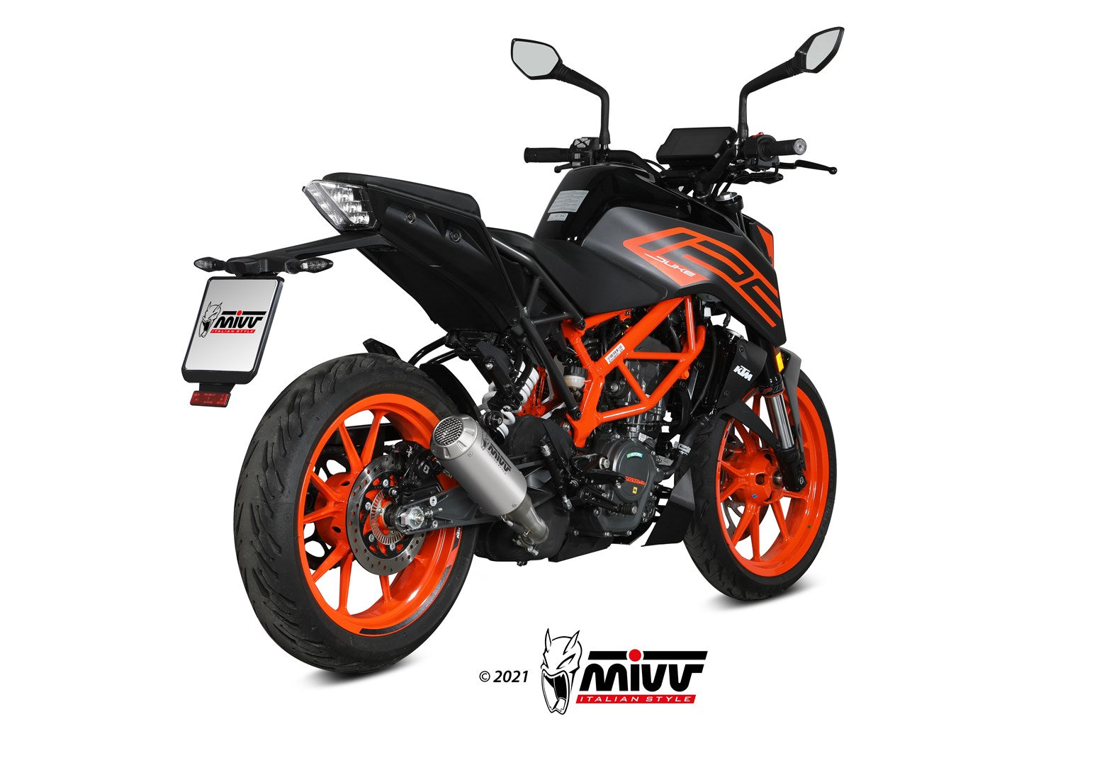 TERMINALE DI SCARICO IN ACCIAIO INOX RACING MIVV MK3 KTM 125 DUKE 2021 - 2023