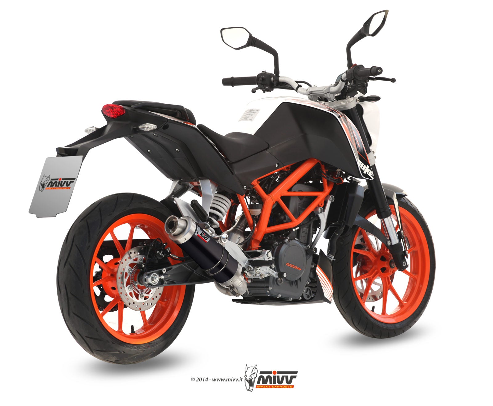 SCARICO COMPLETO IN ACCIAIO INOX NERO MIVV GP KTM 390 DUKE 2013 - 2016