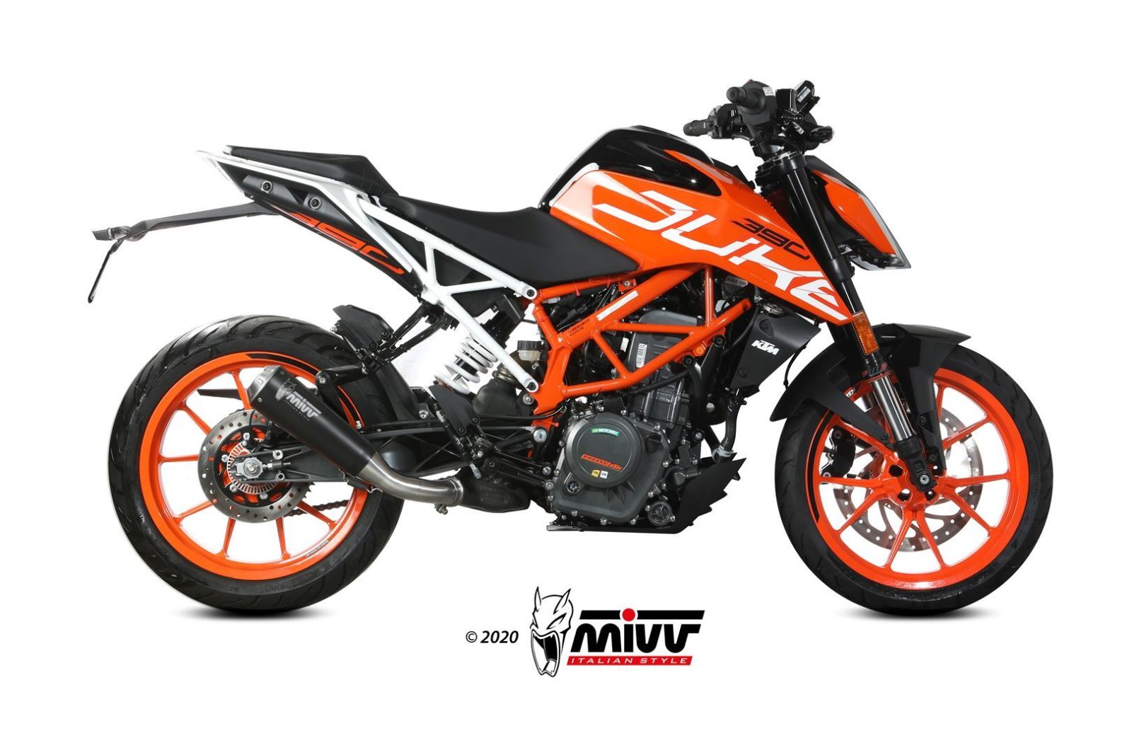 TERMINALE DI SCARICO IN ACCIAIO INOX NERO MIVV X-M1 KTM 390 DUKE 2017 - 2020
