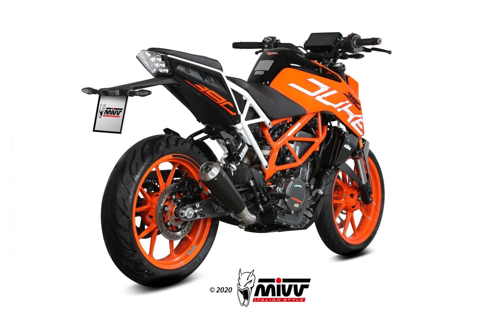 TERMINALE DI SCARICO IN ACCIAIO INOX NERO MIVV X-M1 KTM 390 DUKE 2017 - 2020