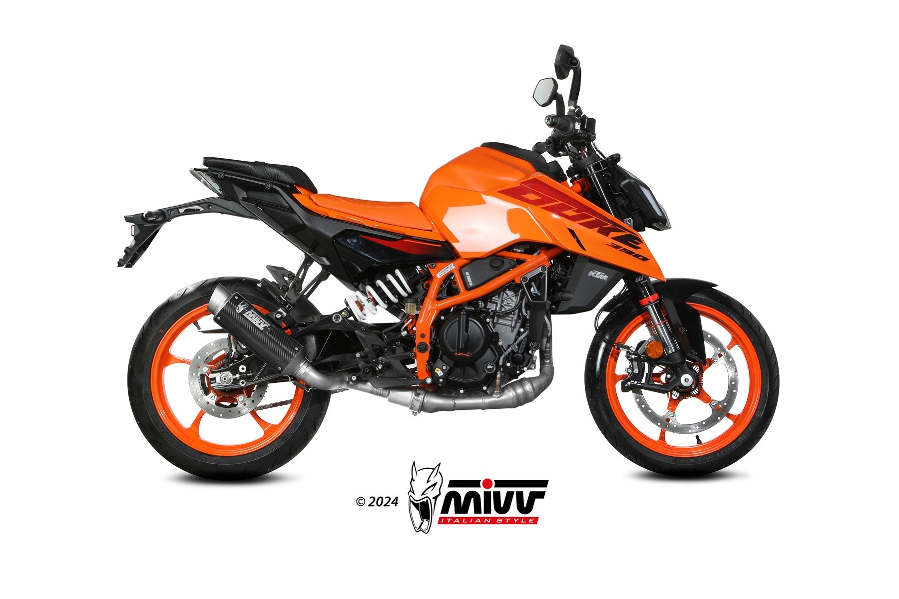 TERMINALE DI SCARICO ALTO IN CARBONIO MIVV GPPRO KTM 390 DUKE 2024