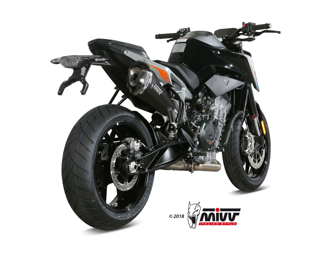 TERMINALE DI SCARICO IN ACCIAIO INOX NERO MIVV DELTA RACE KTM 790 DUKE 2018-2020
