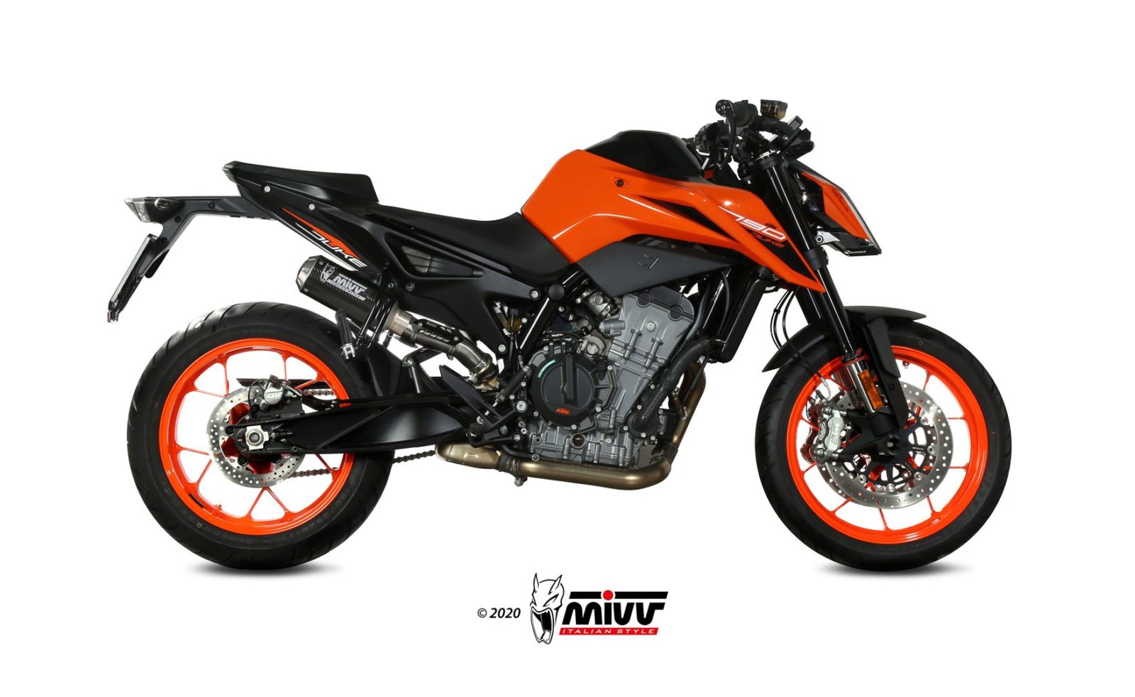 TERMINALE DI SCARICO IN ACCIAIO INOX NERO RACING MIVV MK3 KTM 790 DUKE 2018-2020