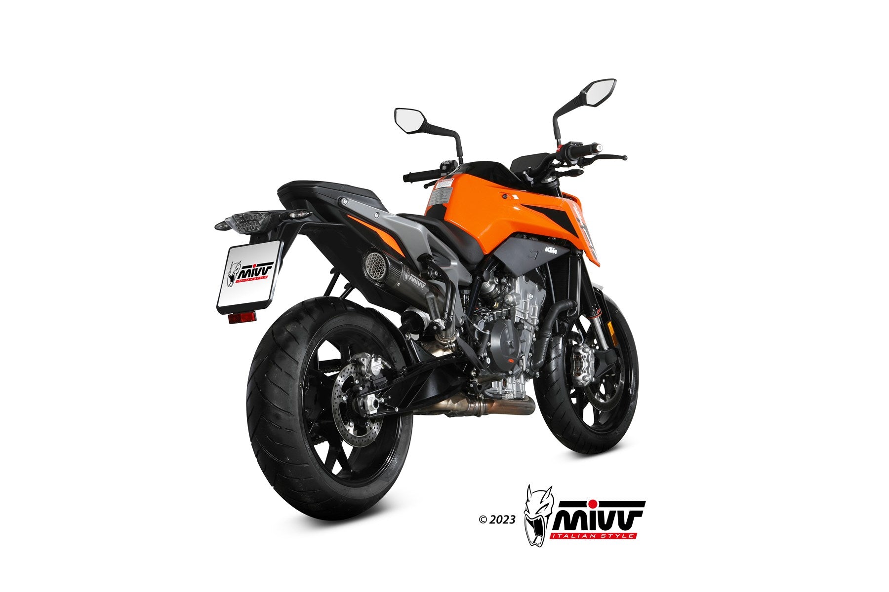 TERMINALE DI SCARICO IN ACCIAIO INOX NERO MIVV X-M5 KTM 790 DUKE 2023 - 2024