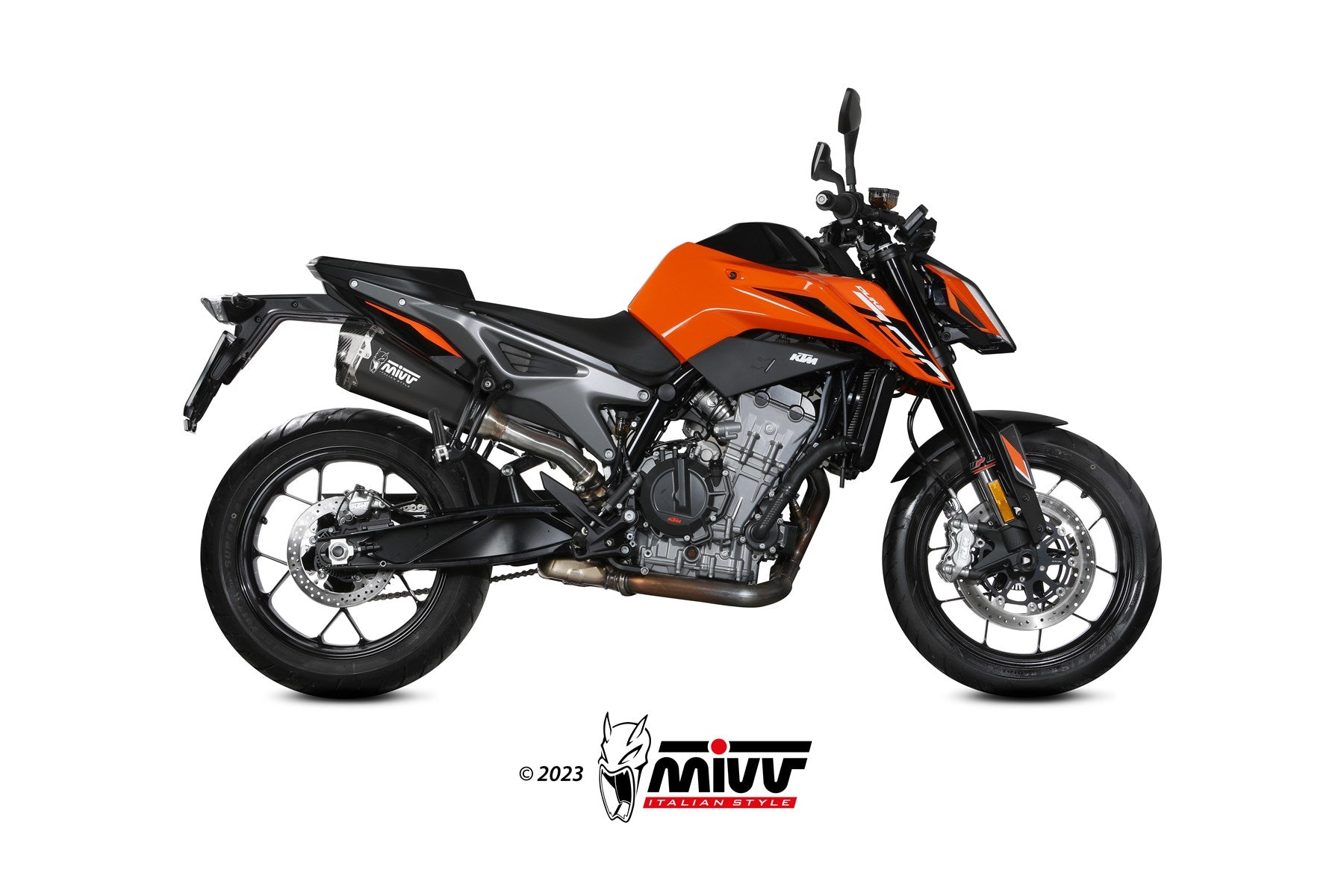 TERMINALE DI SCARICO IN ACCIAIO INOX NERO MIVV DELTA RACE KTM 790 DUKE 2023-2024