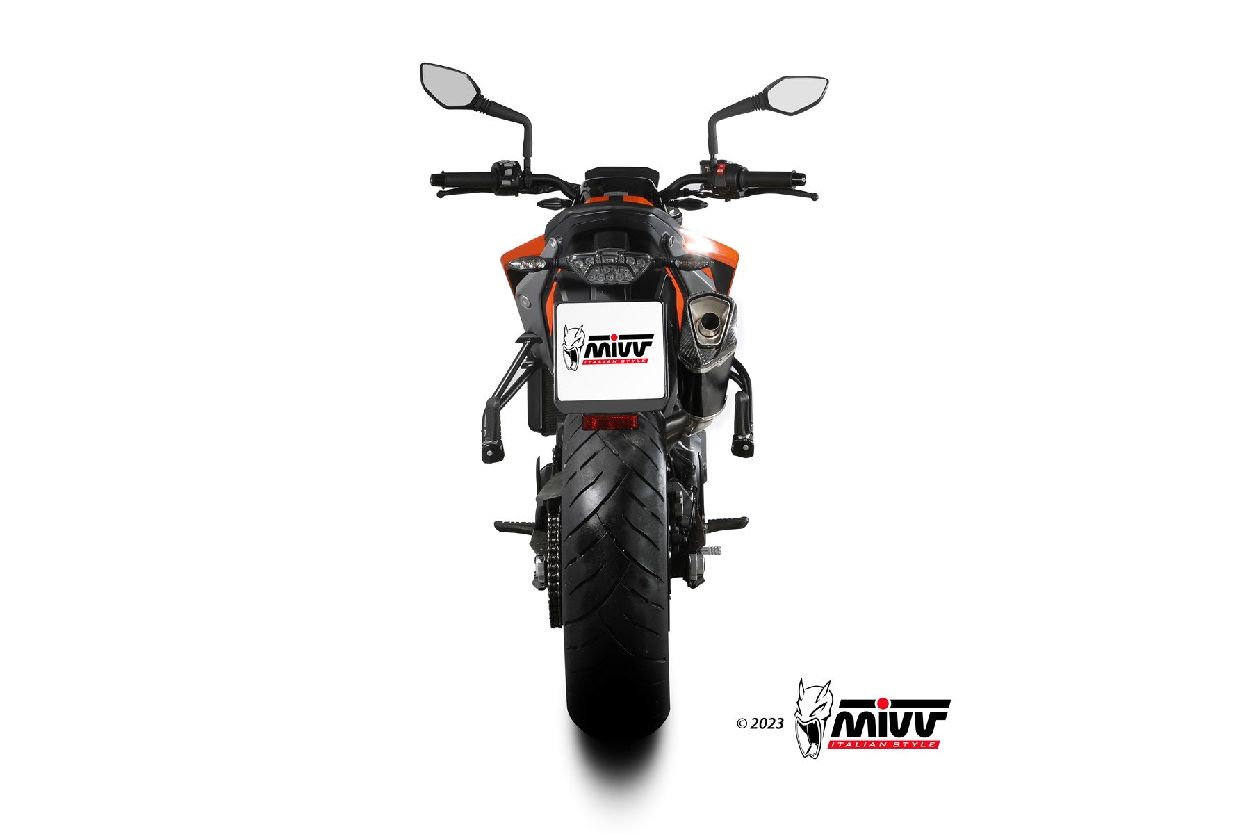 TERMINALE DI SCARICO IN ACCIAIO INOX NERO MIVV DELTA RACE KTM 790 DUKE 2023-2024