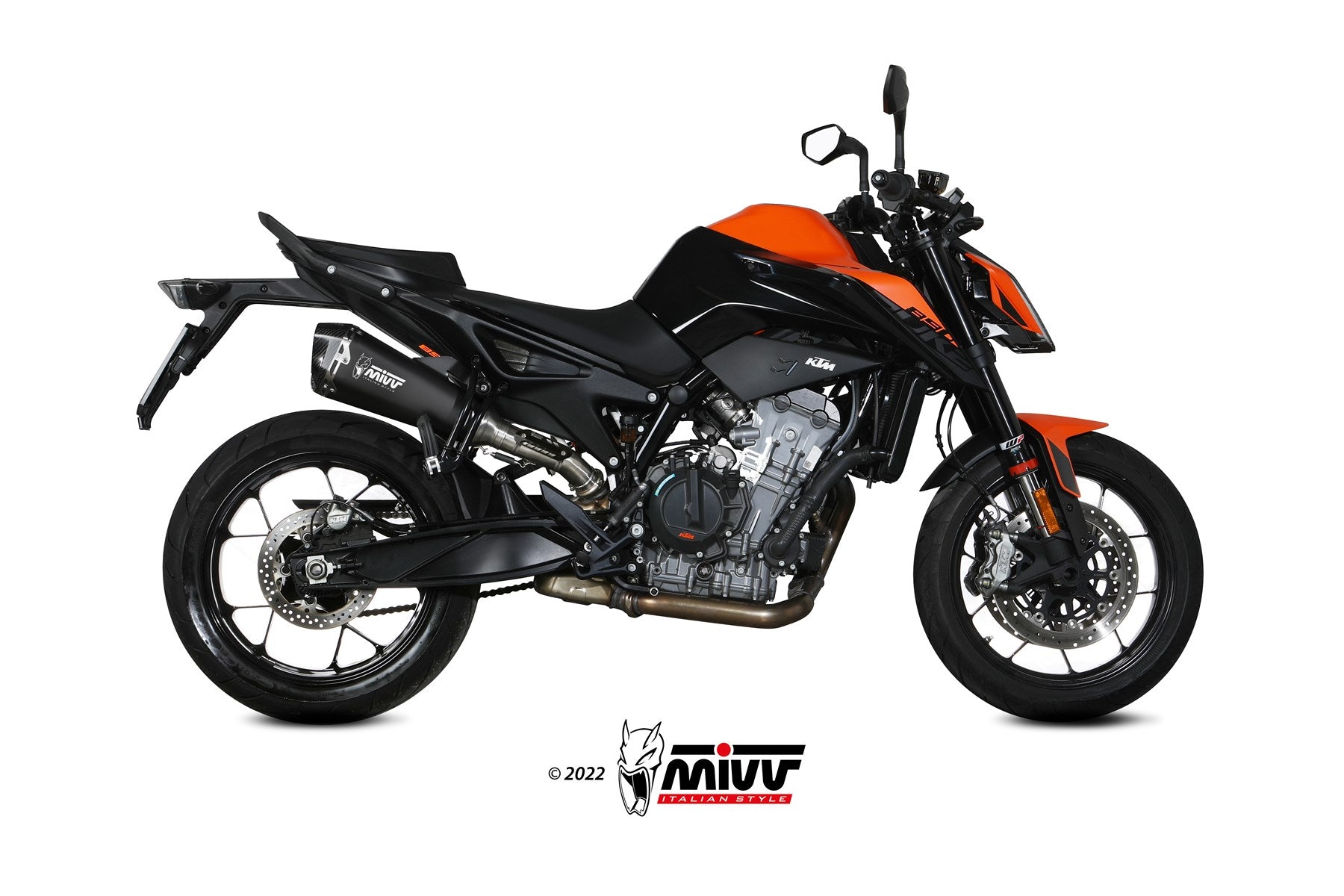 TERMINALE DI SCARICO IN ACCIAIO INOX NERO MIVV DELTA RACE KTM 890 DUKE 2020-2024