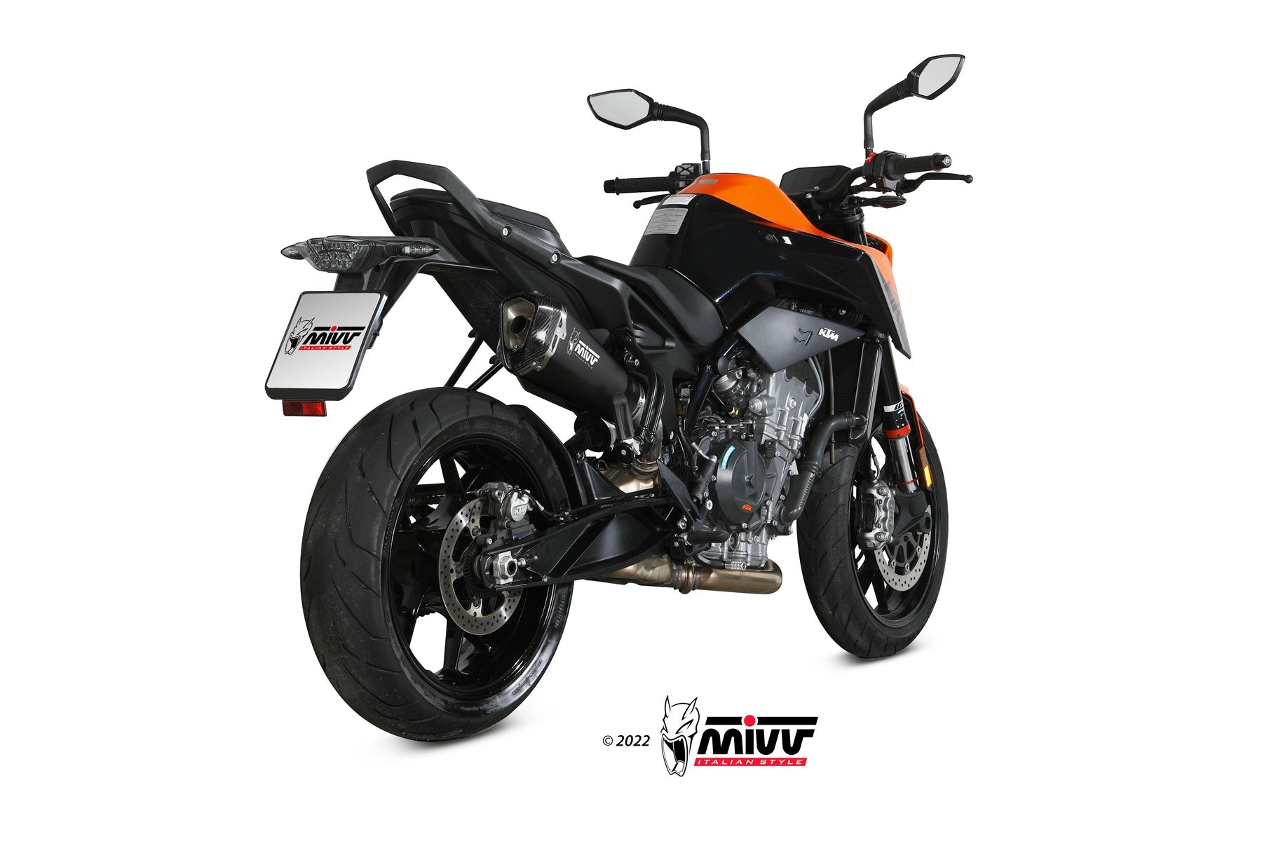 TERMINALE DI SCARICO IN ACCIAIO INOX NERO MIVV DELTA RACE KTM 890 DUKE 2020-2024