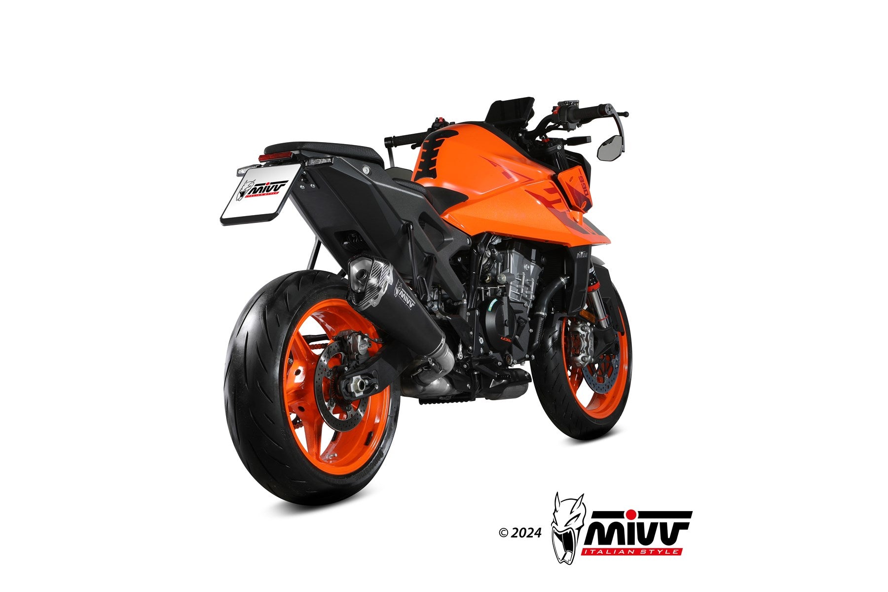 TERMINALE DI SCARICO IN ACCIAIO INOX NERO MIVV DELTA RACE KTM 990 DUKE 2024