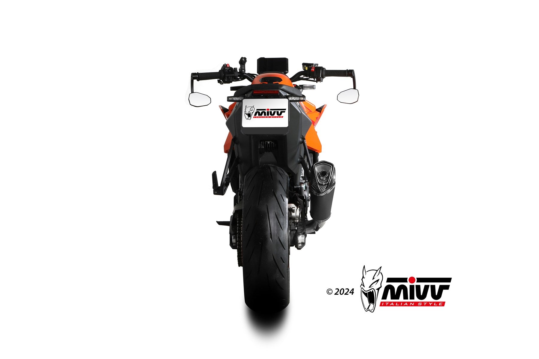 TERMINALE DI SCARICO IN ACCIAIO INOX NERO MIVV DELTA RACE KTM 990 DUKE 2024