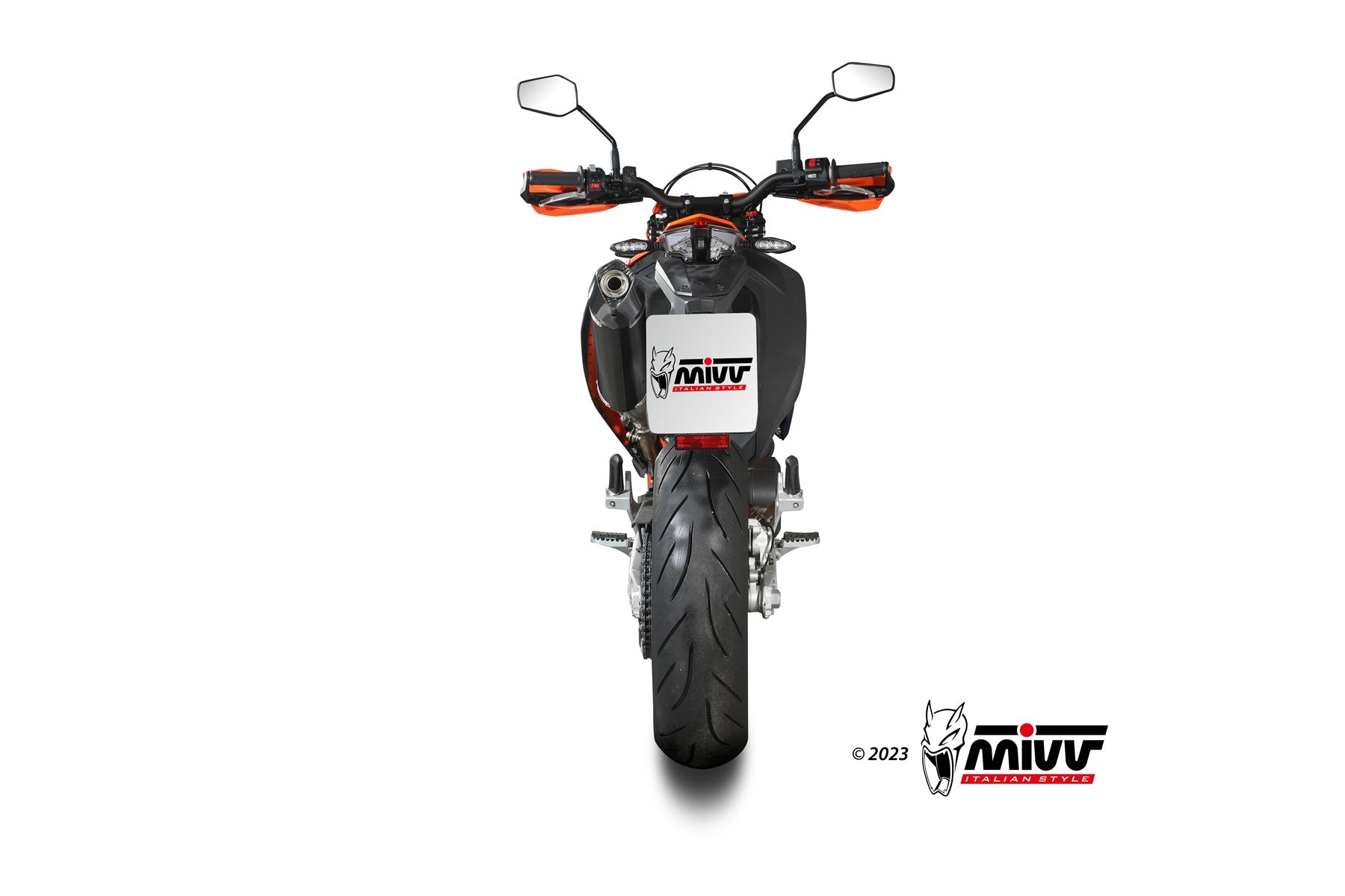 TERMINALE DI SCARICO IN ACCIAIO INOX NERO MIVV STR1 KTM 690 SMC R 2021 - 2024