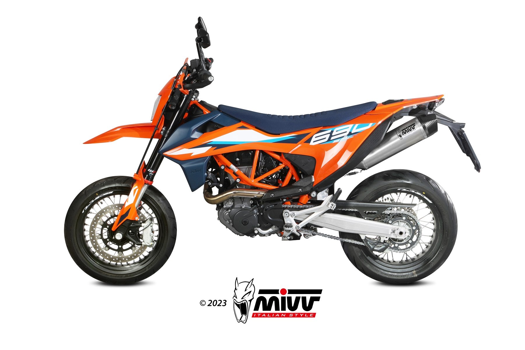 TERMINALE DI SCARICO IN ACCIAIO INOX MIVV STR1 KTM 690 SMC R 2021 - 2024