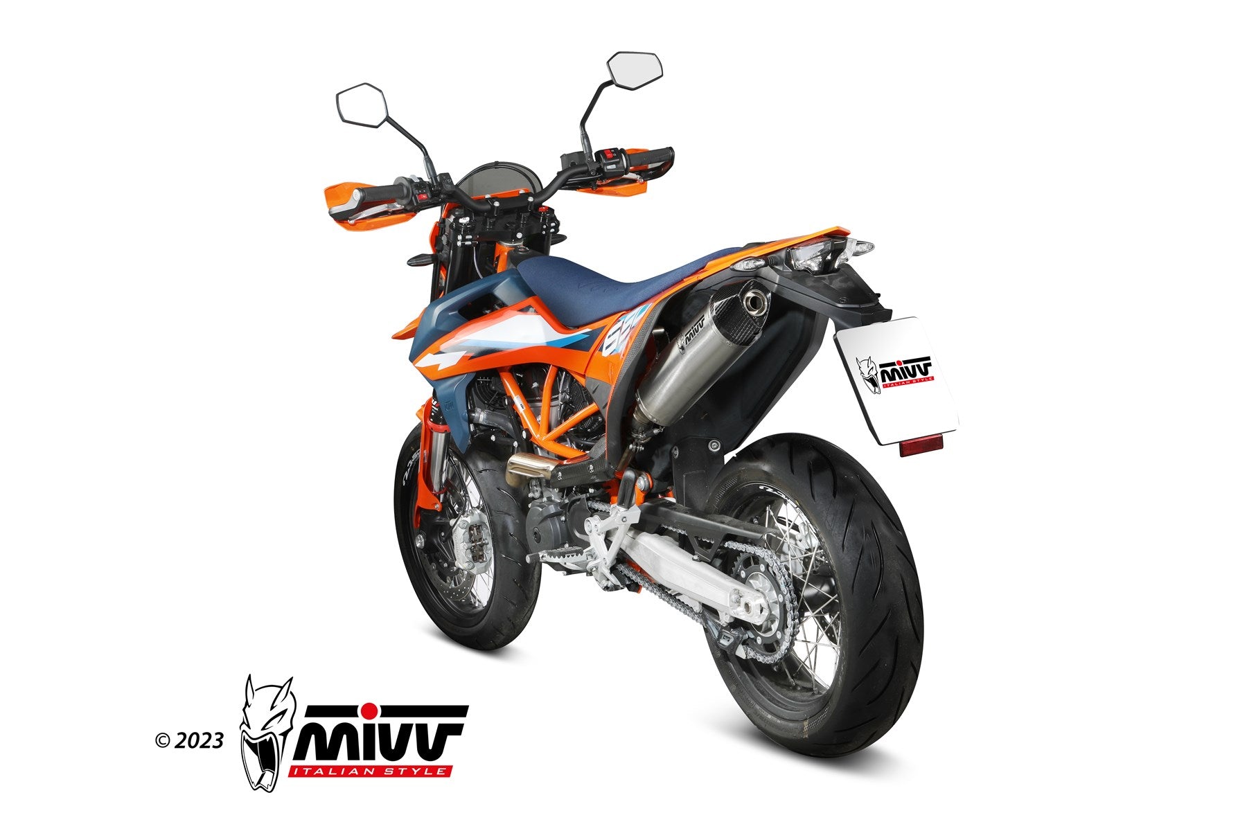 TERMINALE DI SCARICO IN ACCIAIO INOX MIVV STR1 KTM 690 SMC R 2021 - 2024