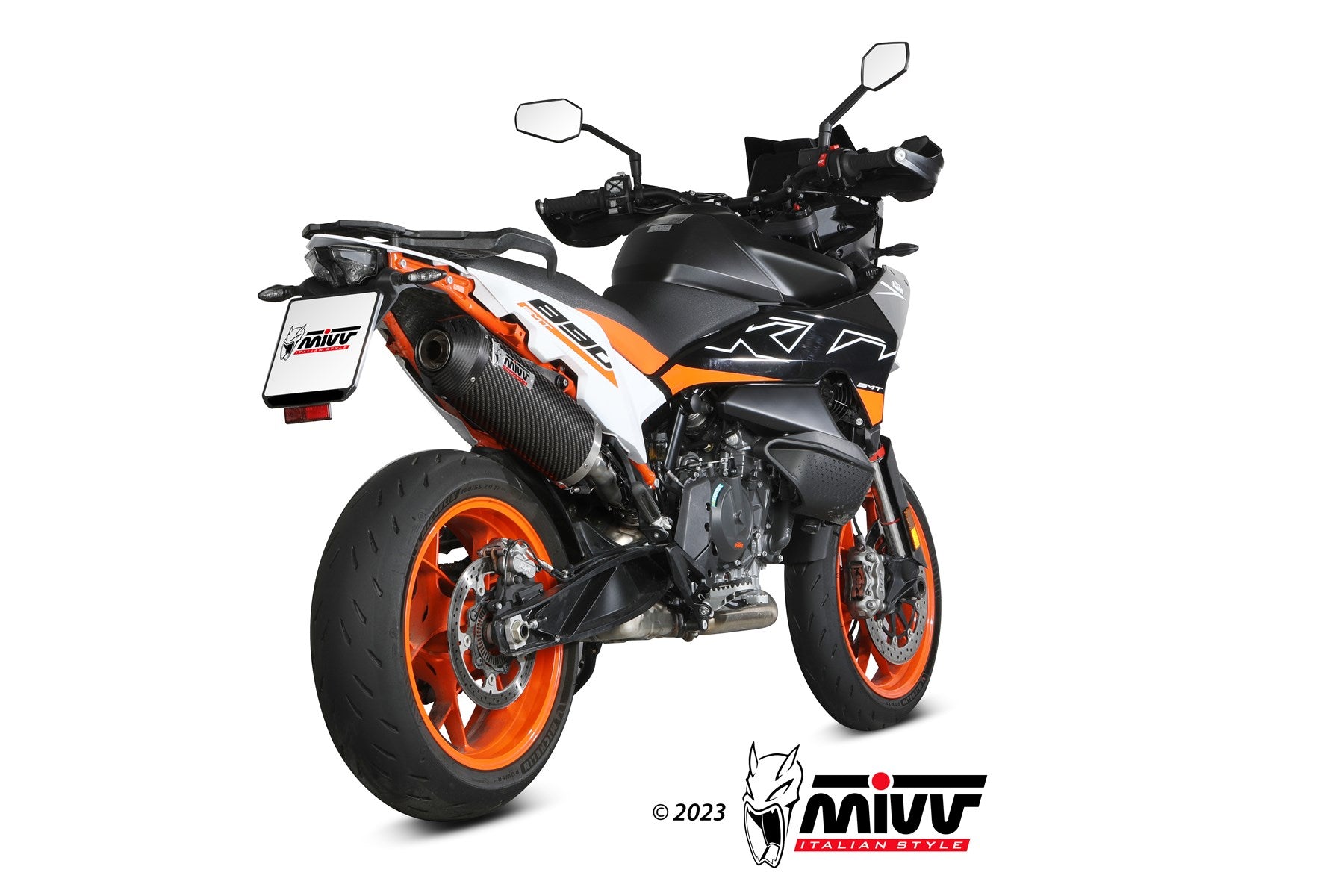 TERMINALE DI SCARICO IN CARBONIO MIVV OVAL KTM 890 SMT 2023 - 2024