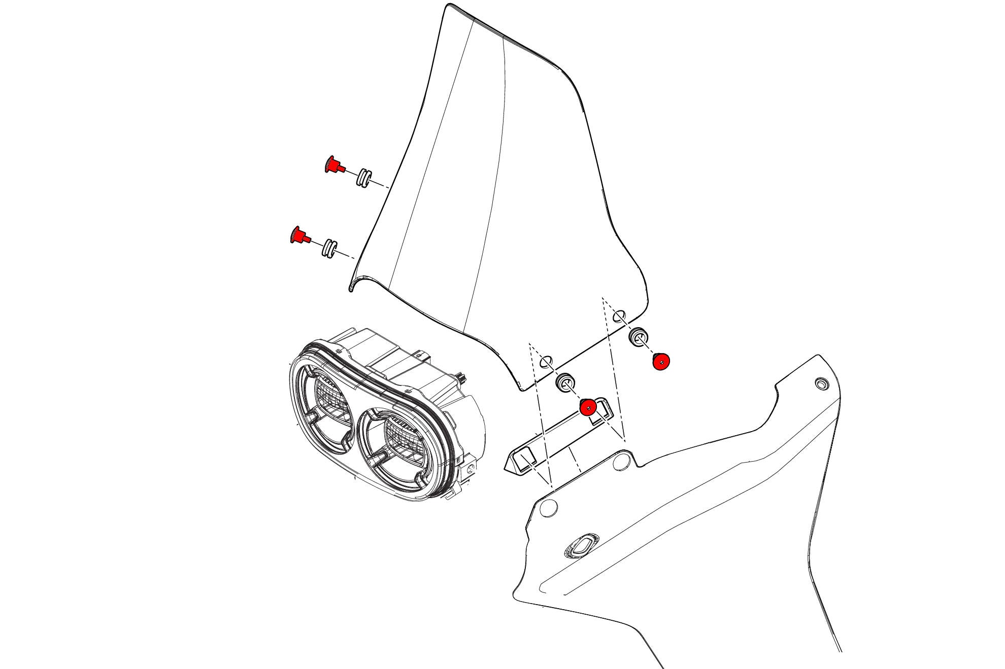 KIT VITI CUPOLINO CNC RACING DUCATI DESERTX