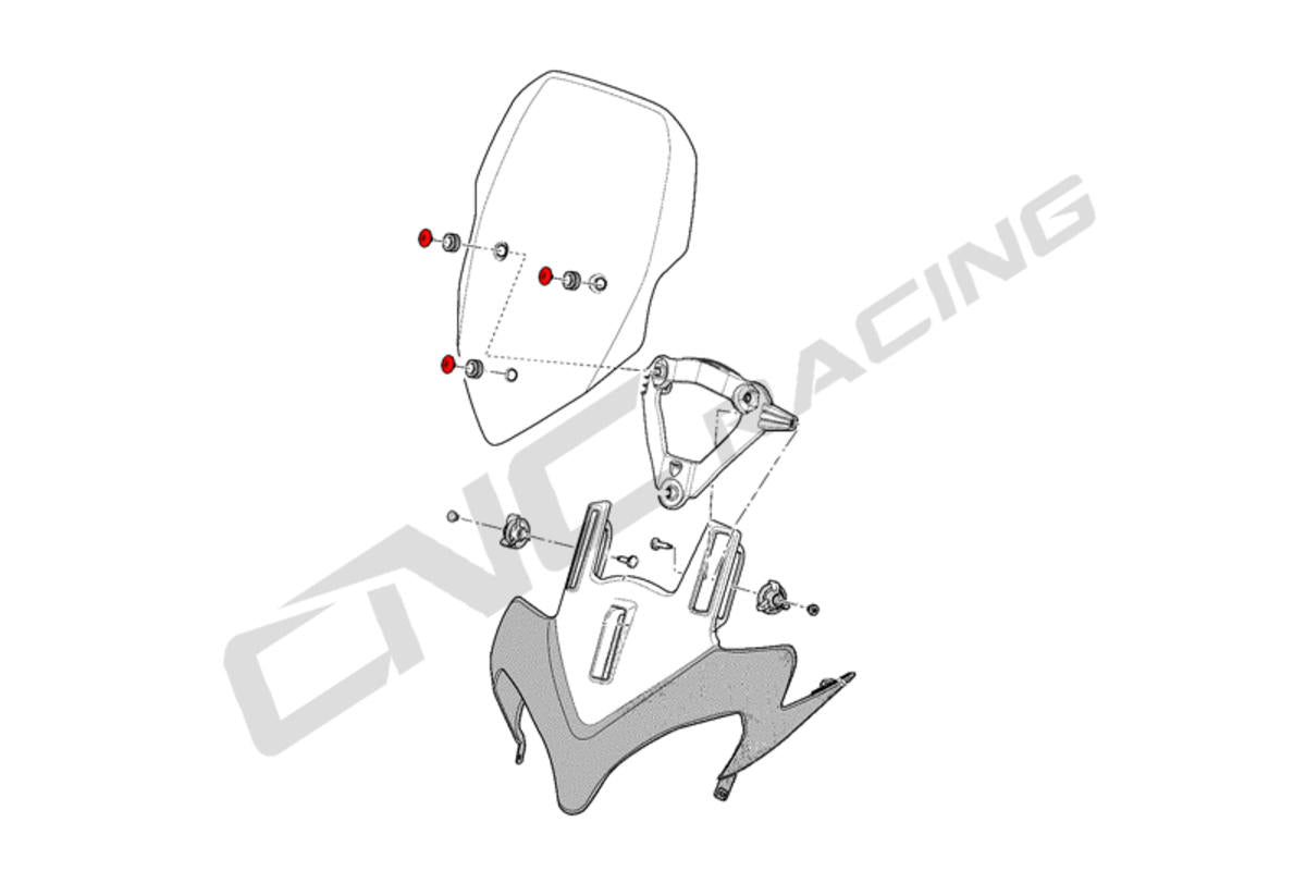 KIT VITI CUPOLINO CNC RACING DUCATI MULTISTRADA 1200 2010-12