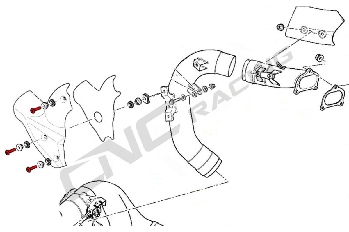 VITERIA PROTEZIONE CALORE CNC RACING DUCATI STREETFIGHTER 848