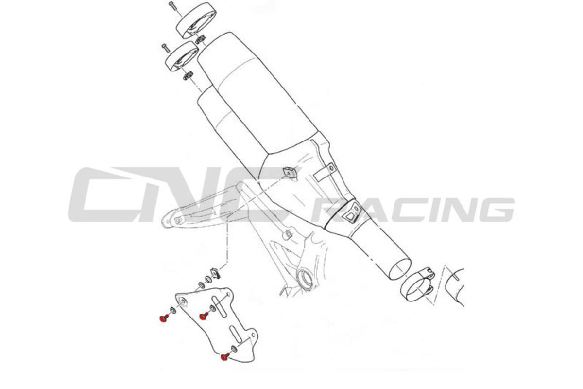 VITI PARACALORE SILENZIATORE CNC RACING DUCATI MONSTER 1200 S