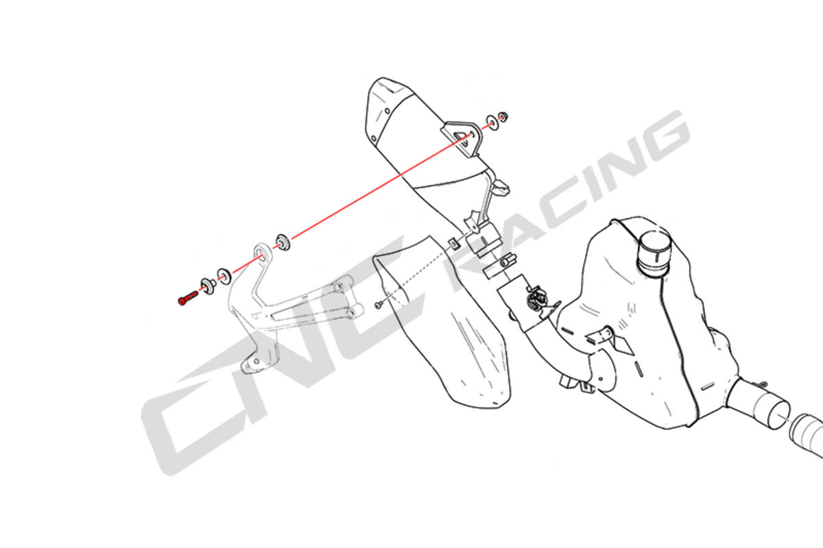 KIT VITE SILENZIATORE SCARICO TITANIO CNC RACING DUCATI MULTISTRADA 950 S