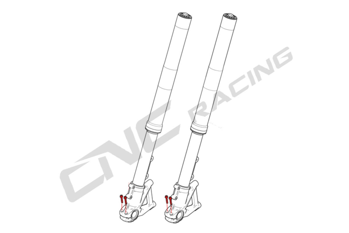 VITI SERRAGGIO PIEDE FORCELLA 6X25 TITANIO CNC RACING DUCATI SCRAMBLER 1100