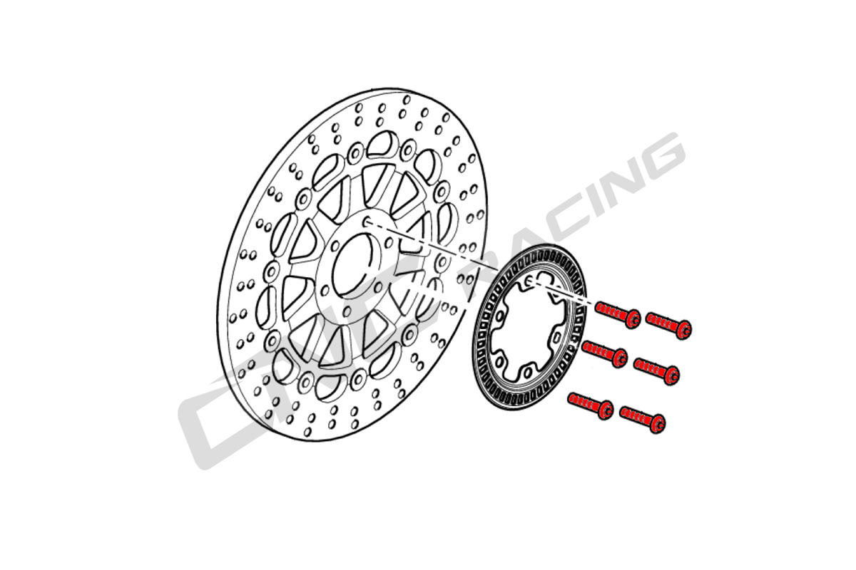 VITI DISCO FRENO ANTERIORE 8X20 TITANIO CNC RACING DUCATI 748