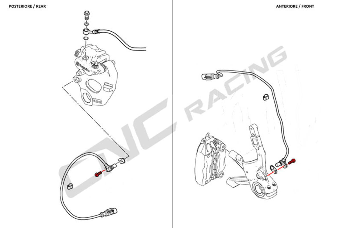 VITE SENSORE VELOCITÀ ABS 6X16 TITANIO CNC RACING DUCATI MULTISTRADA 1200 ENDURO