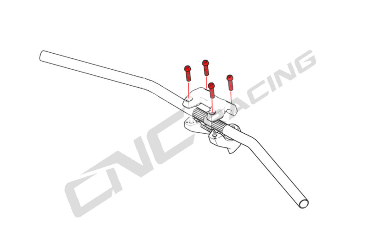 VITI RISER SUPERIORE TITANIO CNC RACING DUCATI MULTISTRADA 950