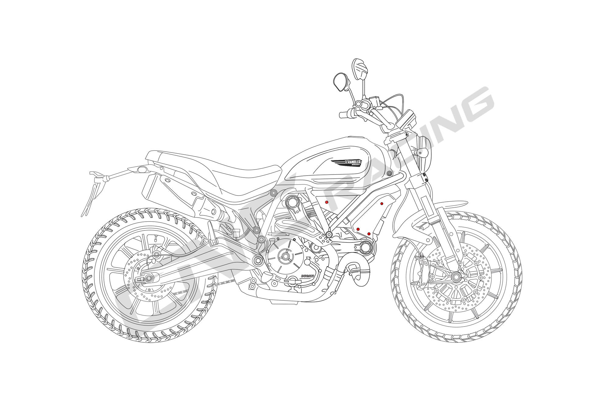 KIT VITI FIANCHETTI LATERALI CNC RACING DUCATI SCRAMBLER 1100 2018-24