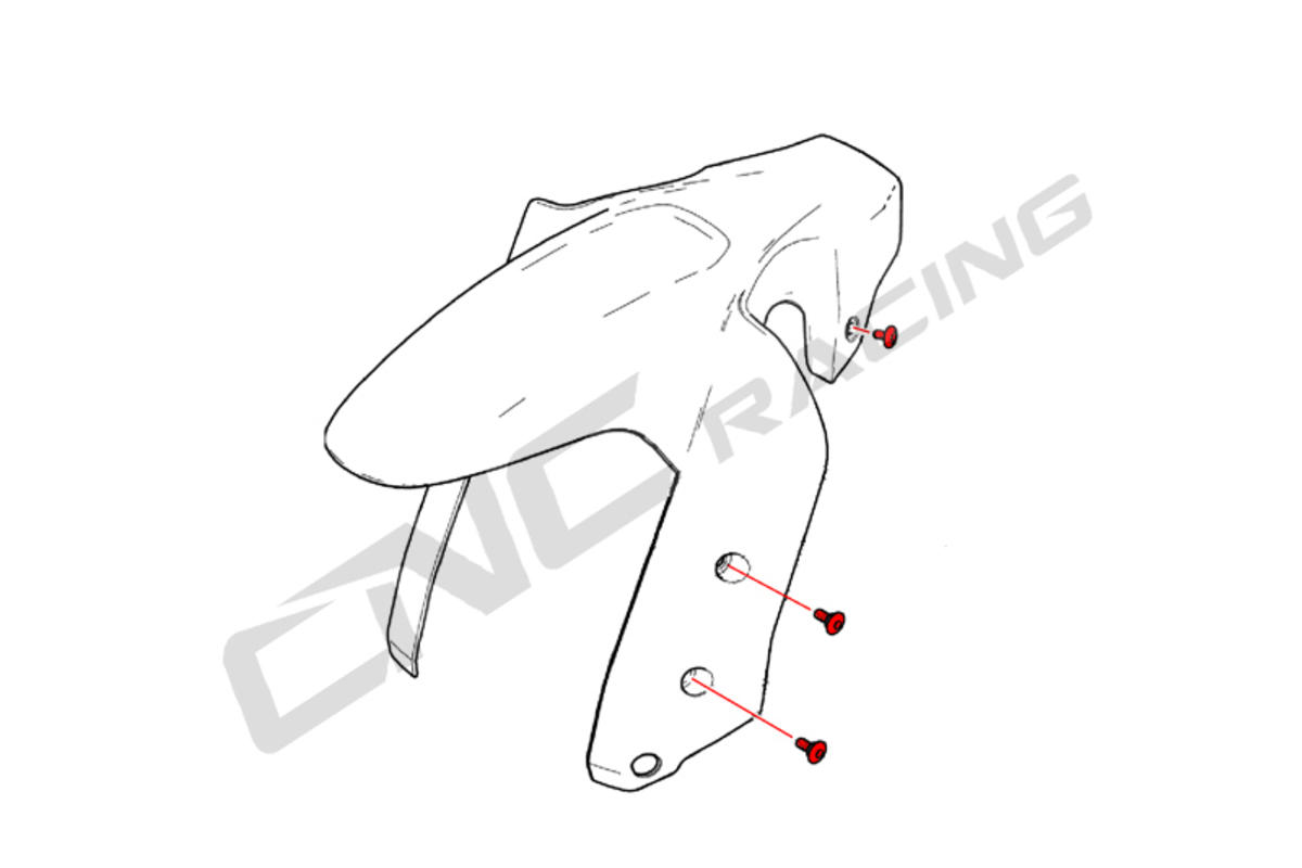 VITERIA PARAFANGO ANTERIORE CNC RACING DUCATI MULTISTRADA 950 V2
