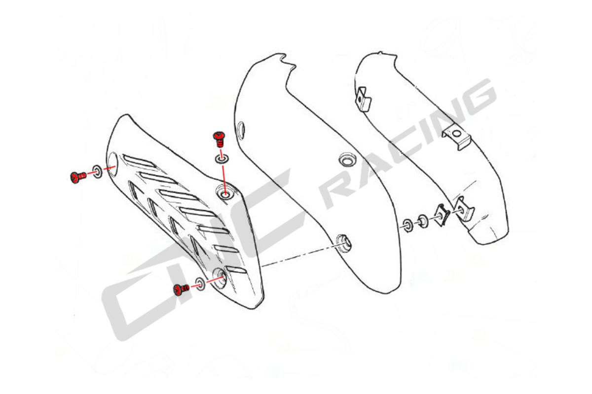 VITI PARACALORE COLLETTORI SCARICO CNC RACING DUCATI MONSTER 1200 S