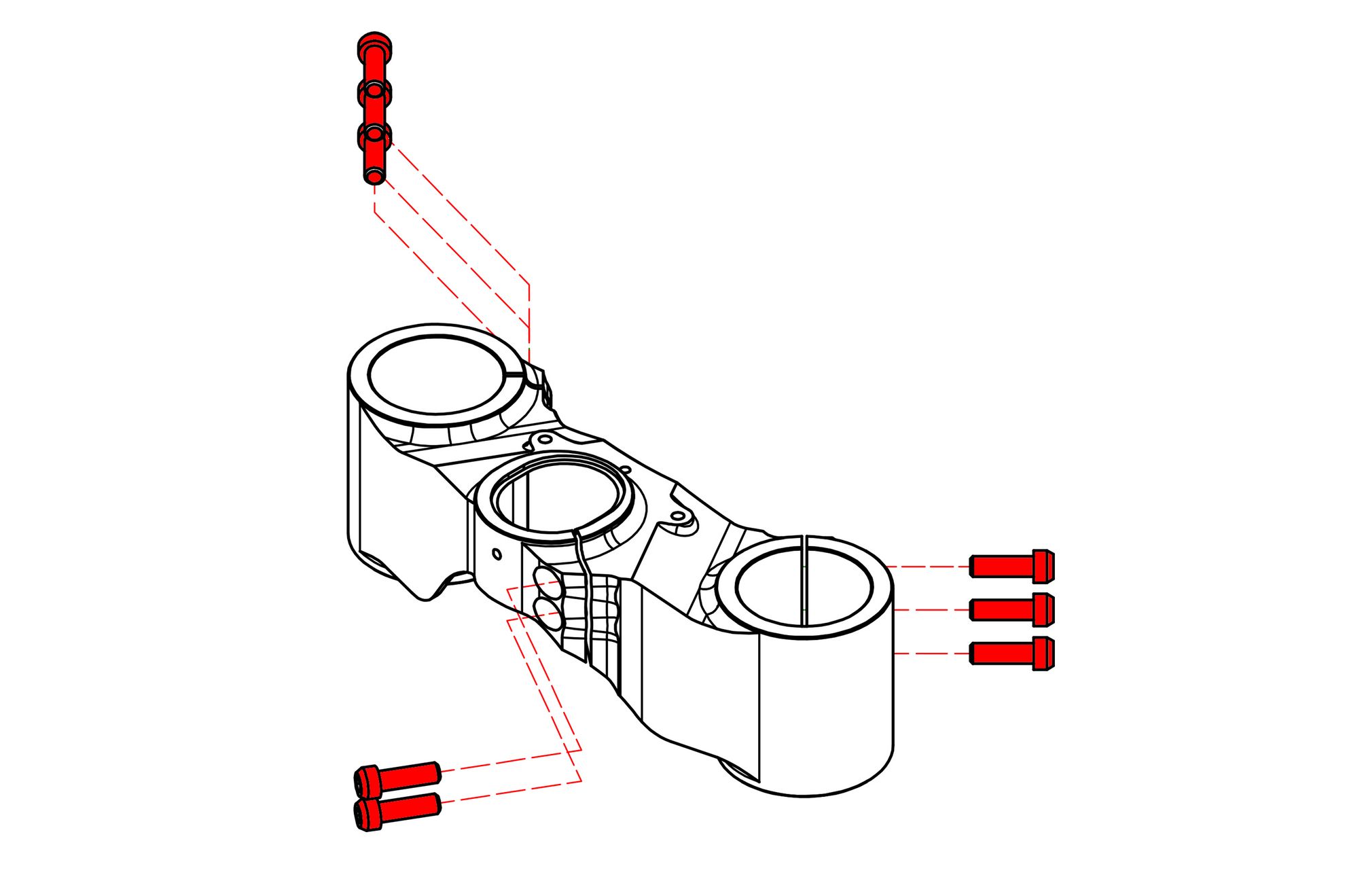 VITI PIASTRA DI STERZO INFERIORE CNC RACING DUCATI 848 EVO CORSE