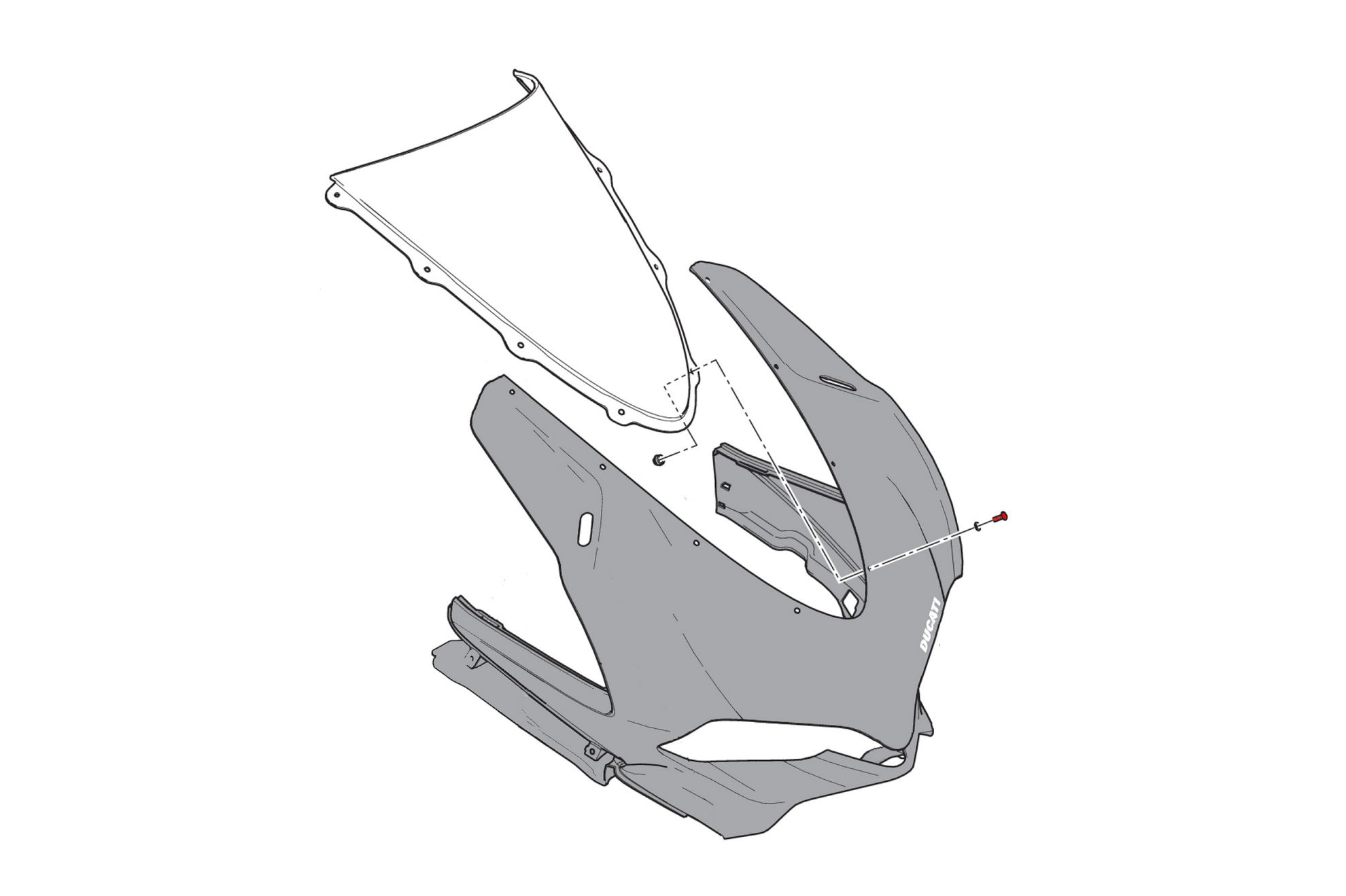 VITI CUPOLINO ORIGINALE CNC RACING MV AGUSTA F3 800 ROSSO 2021-22