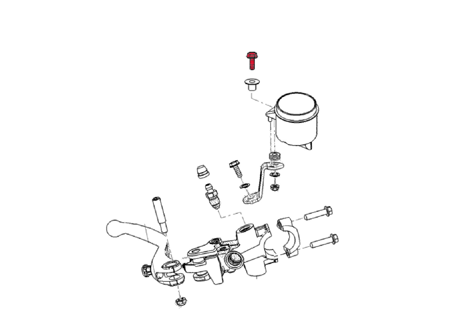 VITI SERBATOIO FRENO ANTERIORE CNC RACING APRILIA RS 660