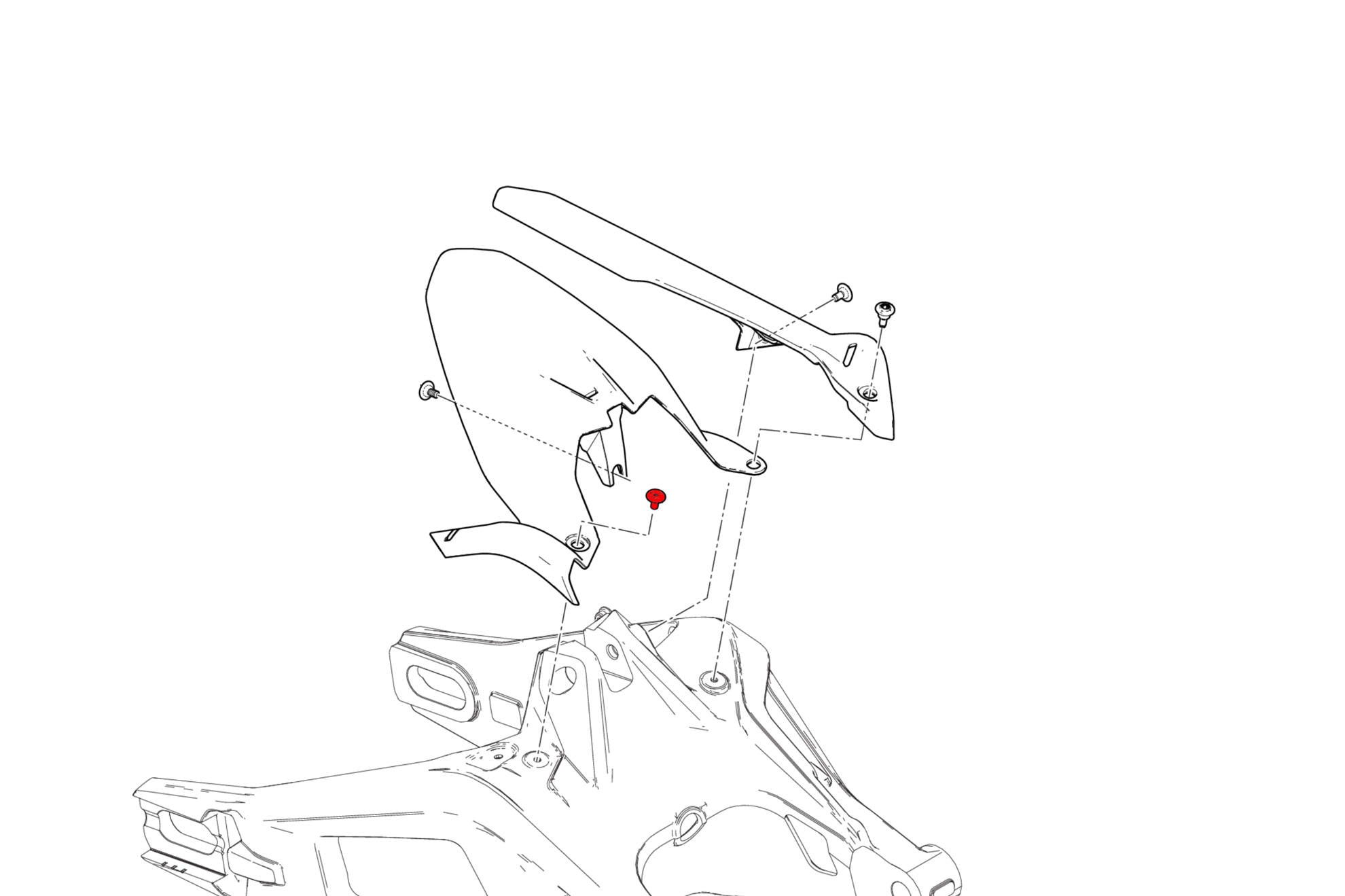 VITI PARAFANGO POSTERIORE CNC RACING DUCATI MONSTER 937